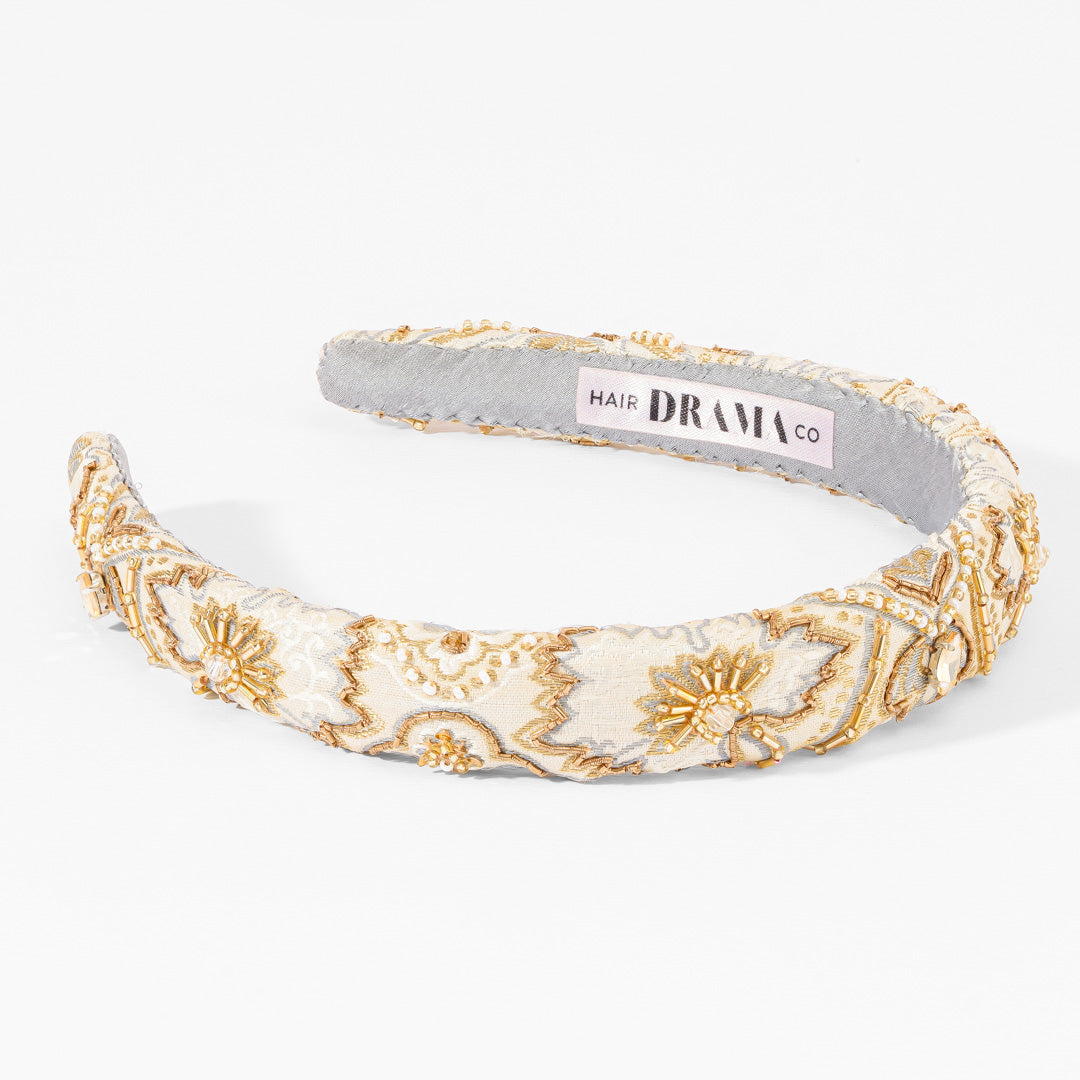 Golden Aura Puff Hairband