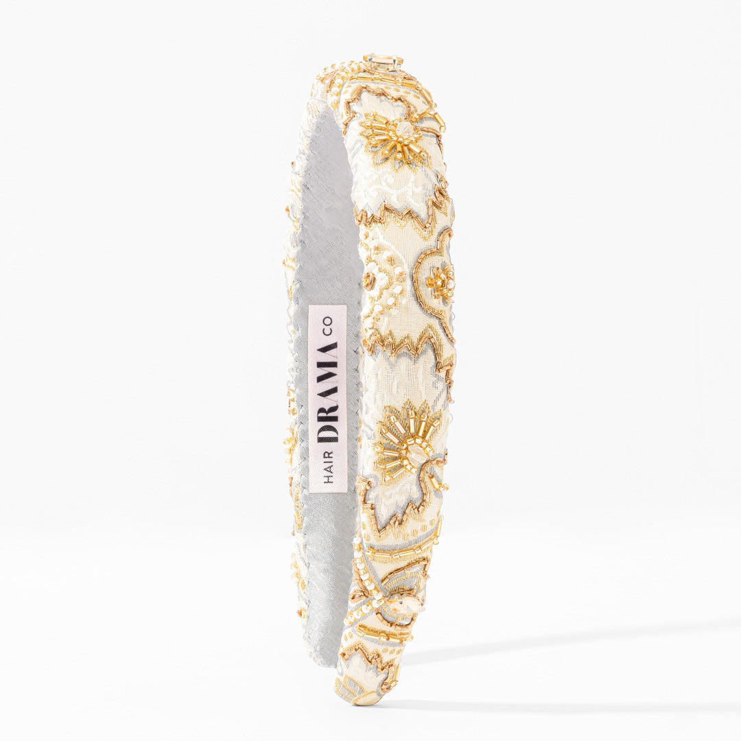 Golden Aura Puff Hairband