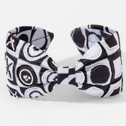 Mod Muse Knotted Headband - Black & White