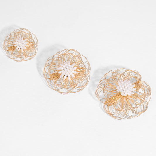 Gold Wire Flower Hair Clip