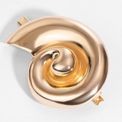 Aurea Shell Hair Clip - Gold