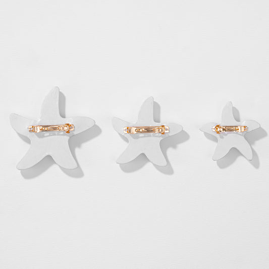 Presilha de cabelo em forma de estrela-do-mar - Conjunto com 2 unidades