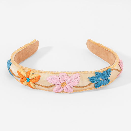 Fita de cabelo bordada Aurora