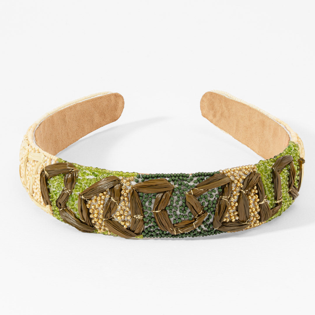 Moss Embroidered Hairband