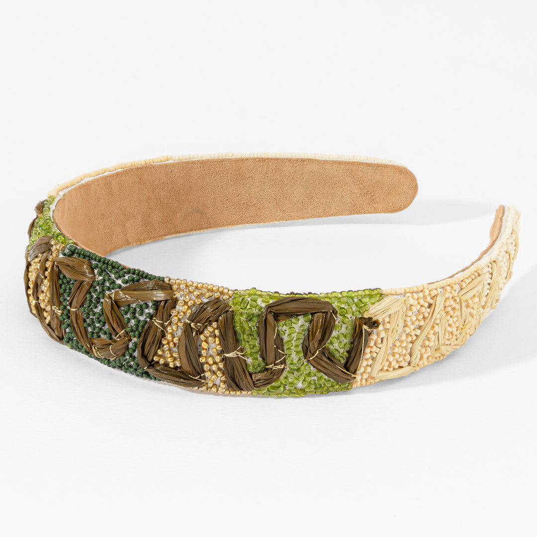 Moss Embroidered Hairband