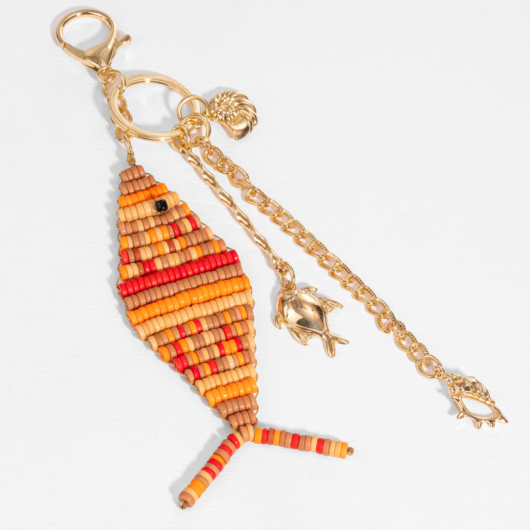 Goldfish Beaded Bag Charm