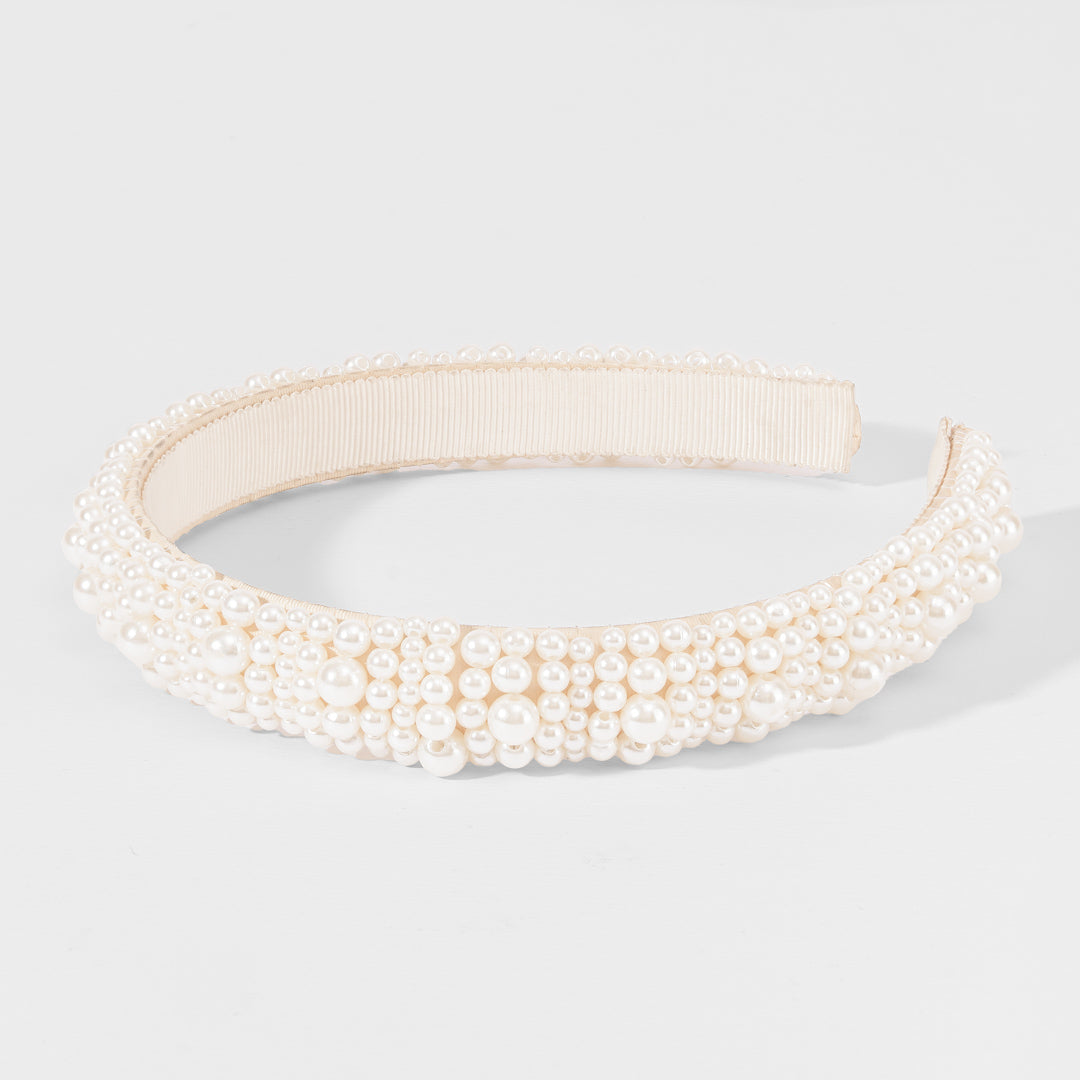 Pearl Cluster Broad Hairband