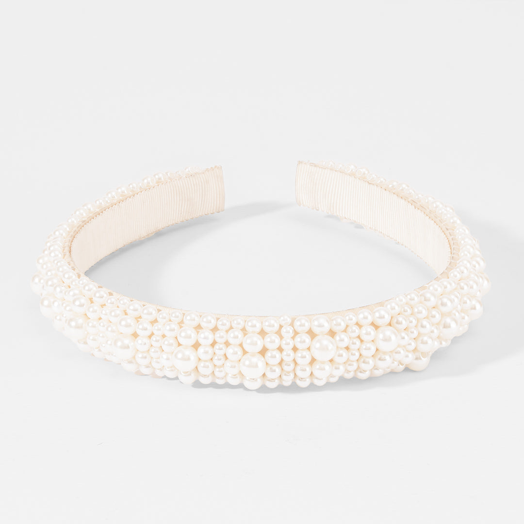 Pearl Cluster Broad Hairband