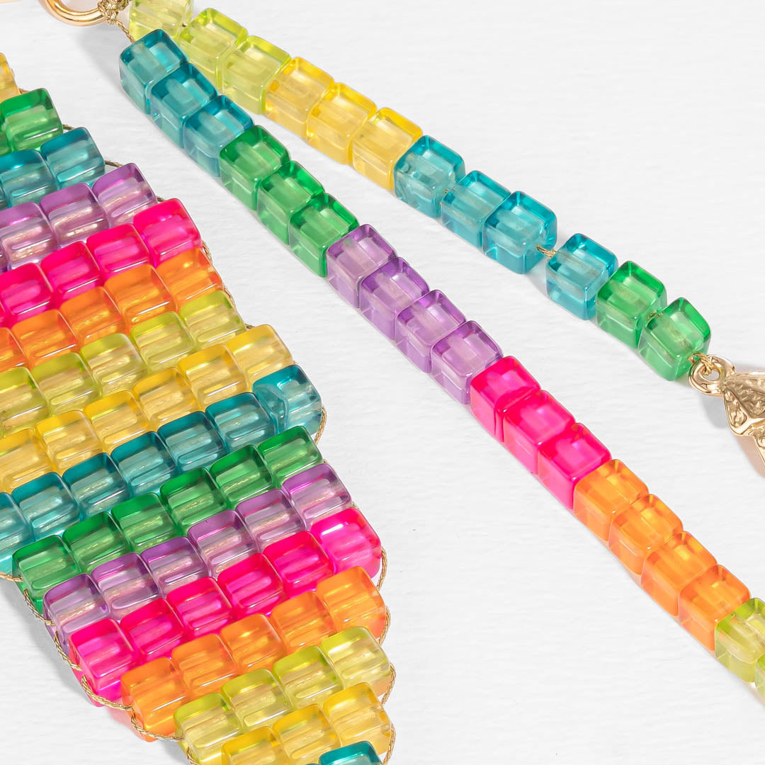 Pendente de bolsa em forma de peixe arco-íris