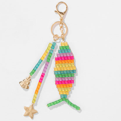 Pendente de bolsa em forma de peixe arco-íris