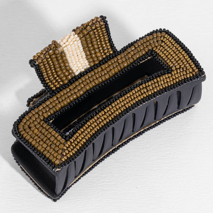 Beaded Claw Clip - Black