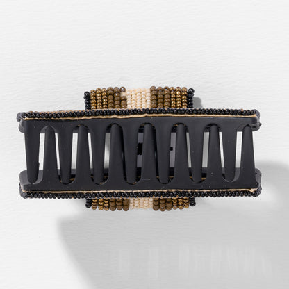 Beaded Claw Clip - Black