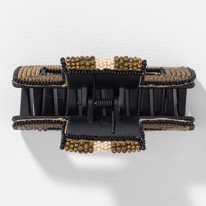 Beaded Claw Clip - Black