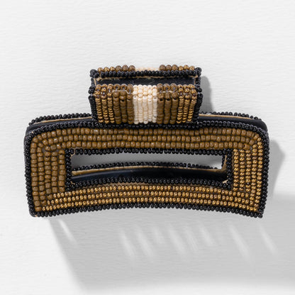 Beaded Claw Clip - Black