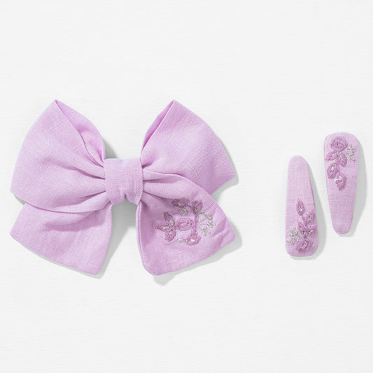 Lilac Hair Accessory Set - Set of 2