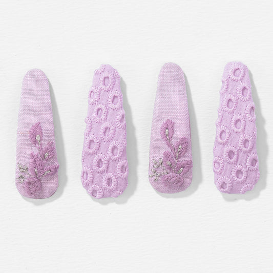 Lilac Dream Hair Clips - Set of 4