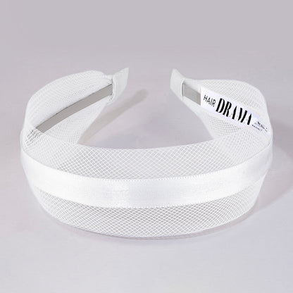 HDC x Emily in Paris Mesh Hair Band with Ribbon - White