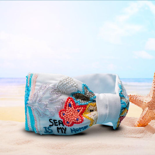 Fita de cabelo Nemo com nó - Branca