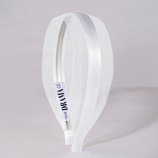 HDC x Emily in Paris Mesh Hair Band with Ribbon - White