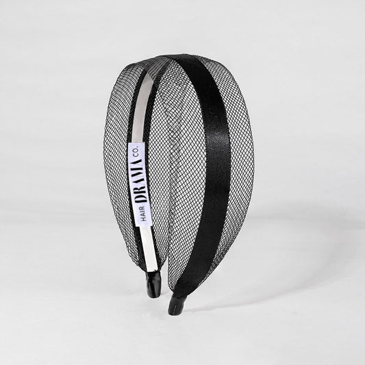 Fita de cabelo HDC x Emily in Paris em tela com fita - Preta