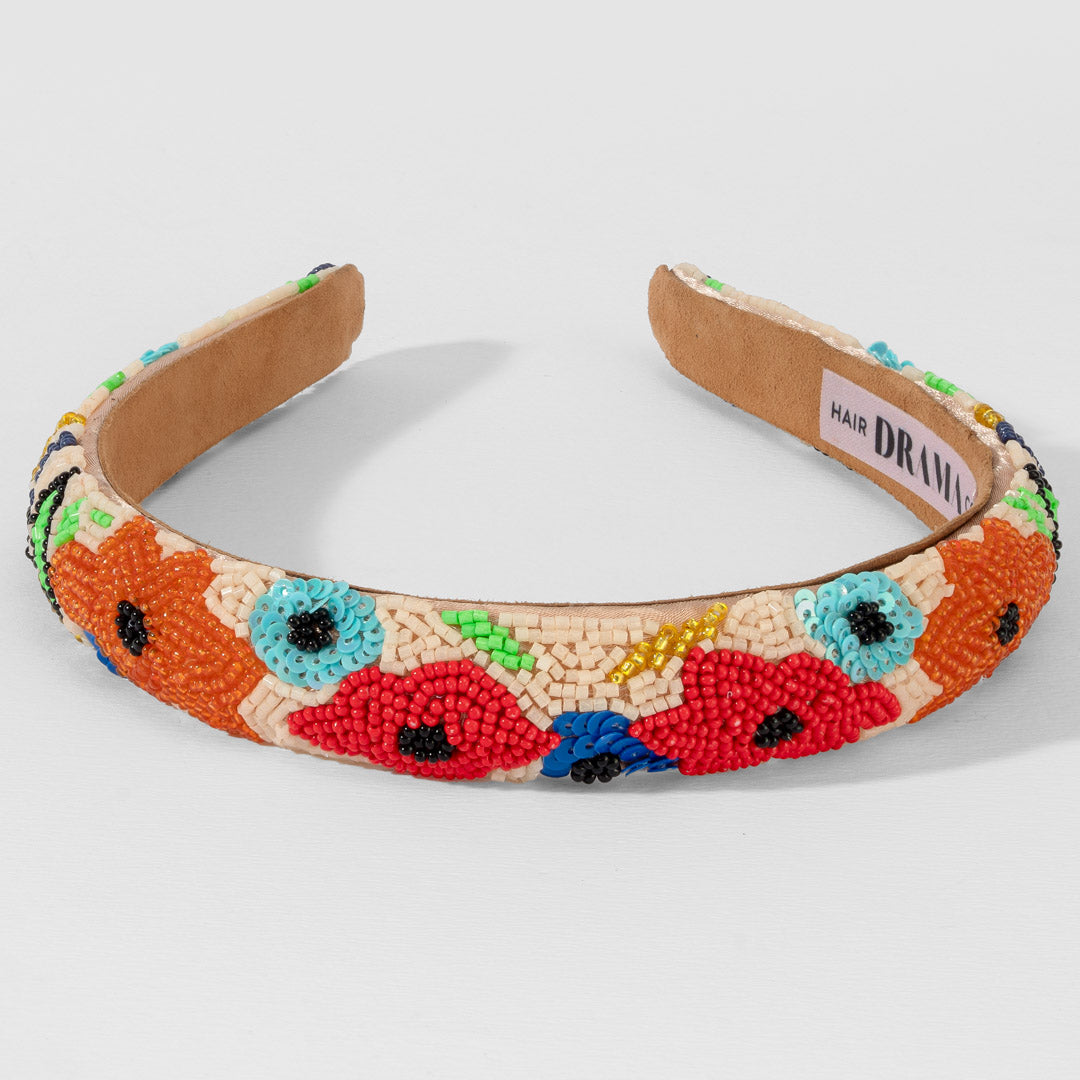 Floral Embroidered Hairband - Multi