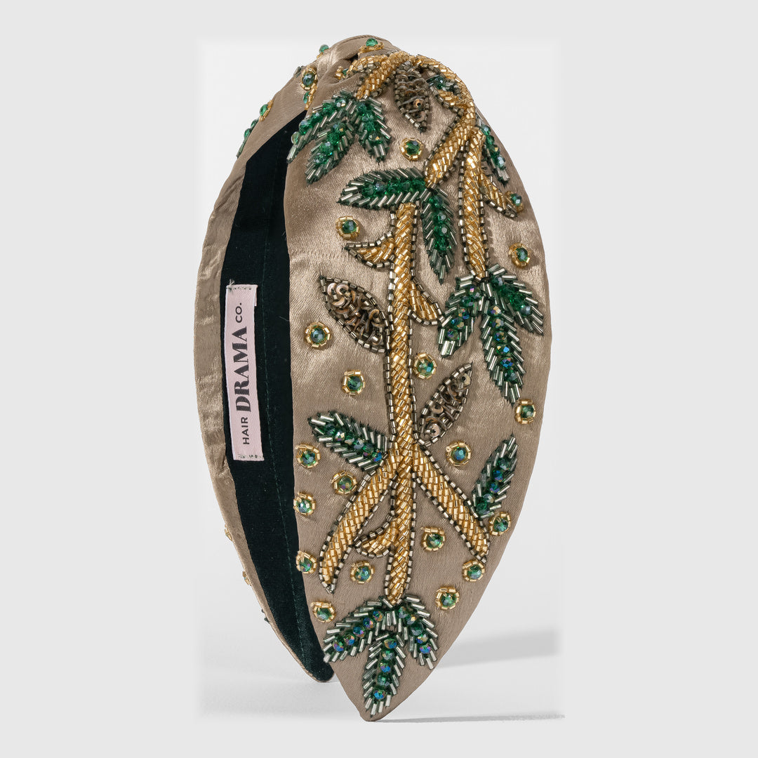 Leafy Affair Beaded Knotted Headband