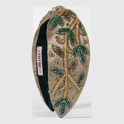 Leafy Affair Beaded Knotted Headband