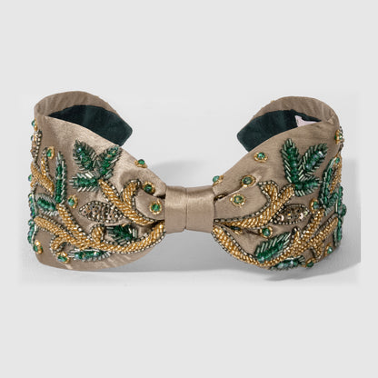 Leafy Affair Beaded Knotted Headband