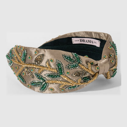 Leafy Affair Beaded Knotted Headband