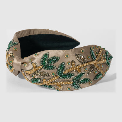 Leafy Affair Beaded Knotted Headband