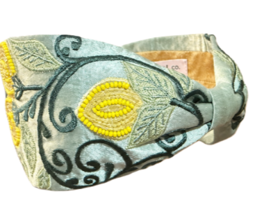 Citrine Grove Embroidered Headband