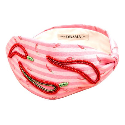 Peppery Twist Satin Headband