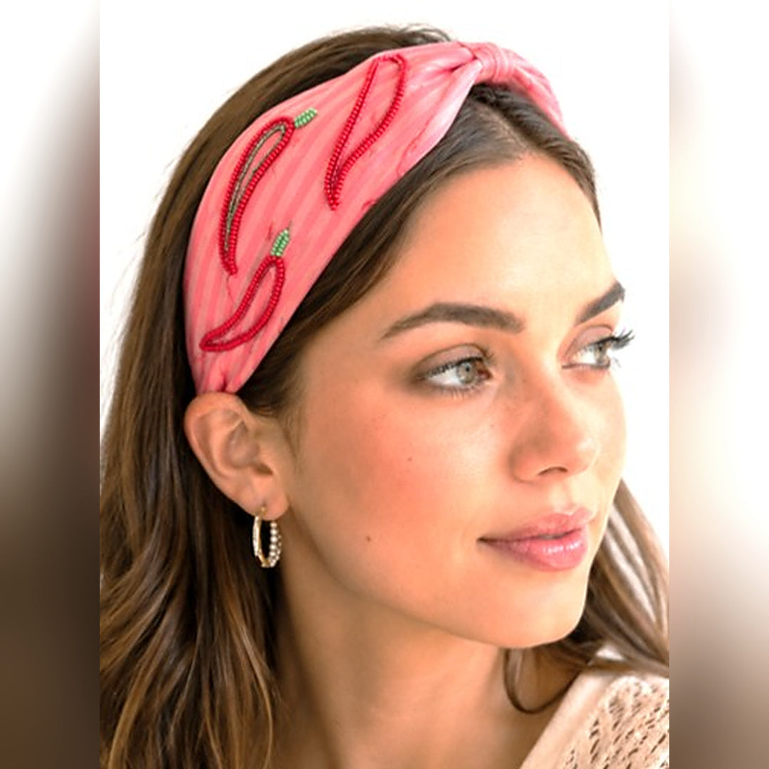 Peppery Twist Satin Headband