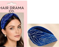 ROYAL BLUE VELVET HEADBAND