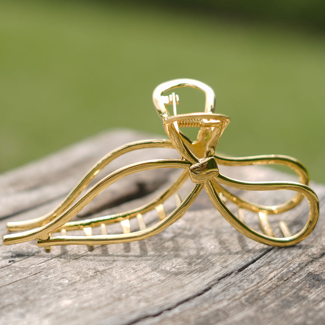 Bow-tiful Claw Clip - Gold