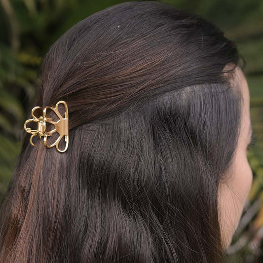 Presilhas de cabelo Amara Mini Claw - Conjunto de 2 - Douradas