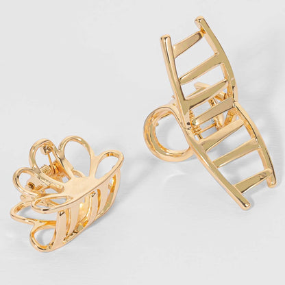 Amara Mini Claw Clips - Set of 2 - Gold