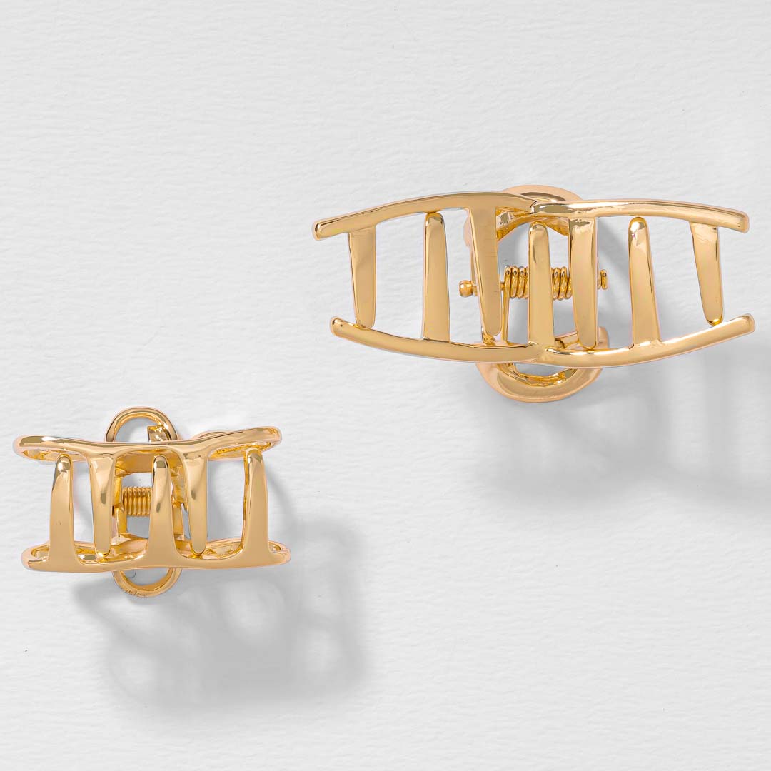 Amara Mini Claw Clips - Set of 2 - Gold