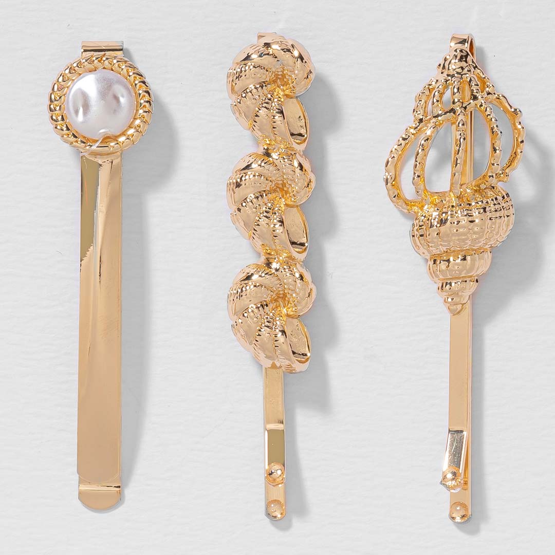 Selene Hair Pins - Set of 3 - Gold