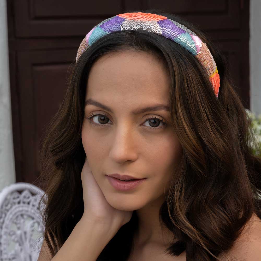 Camouflage Puff Hair Band - Pastel