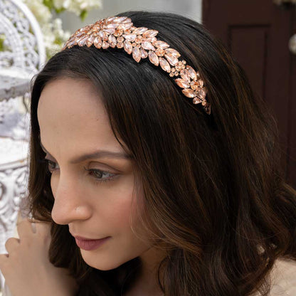 Rosemary Broad Headband - Rose Gold