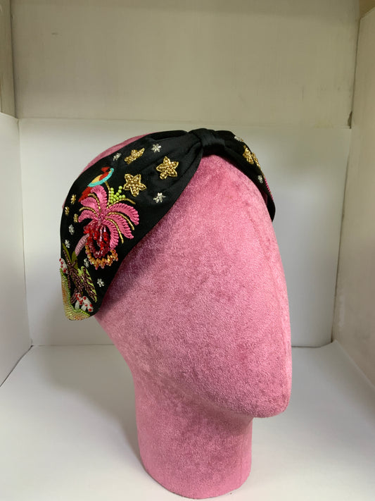 Ember Bird Embellished Knotted Headband