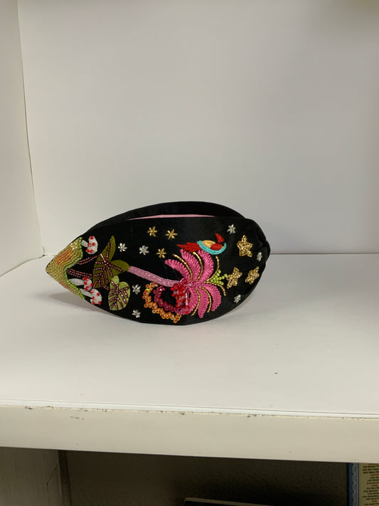 Ember Bird Embellished Knotted Headband