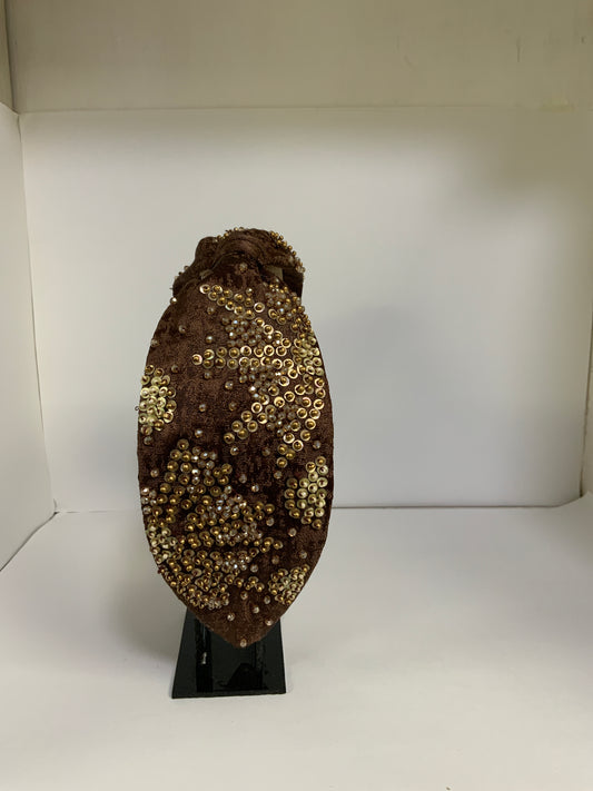 Opulent Spark Embellished Knotted Headband