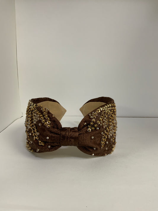 Opulent Spark Embellished Knotted Headband