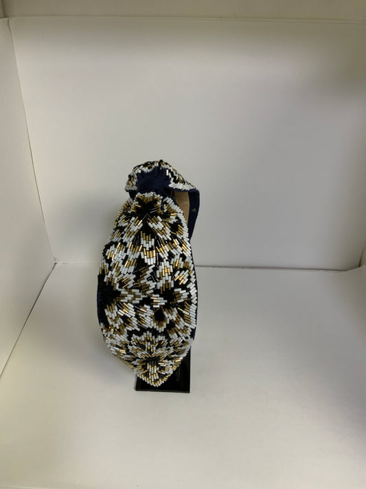 Noir Luxe Flora Knotted Headband