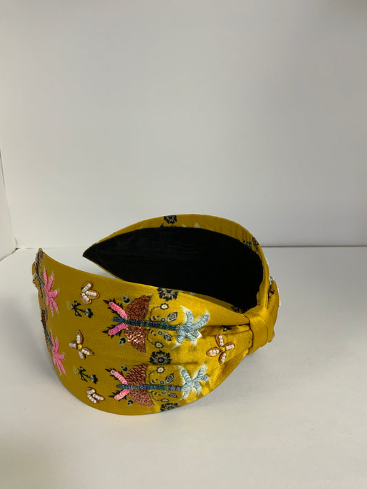 Oasis Embroidered Knotted Headband