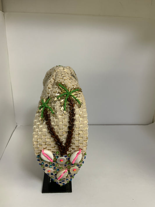Island Life Embellished Knotted Headband