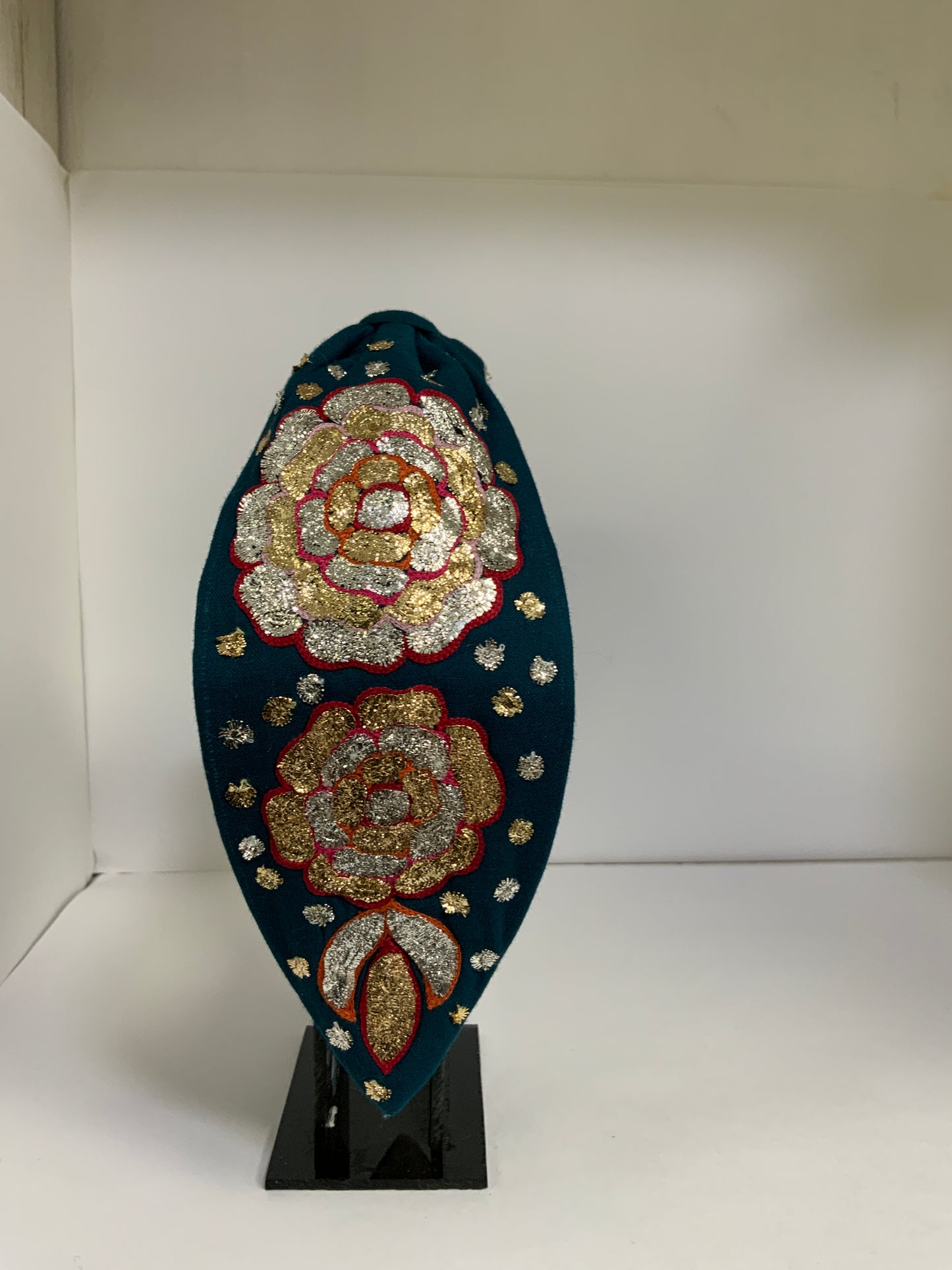 Rose Twilight Embellished Knotted Headband