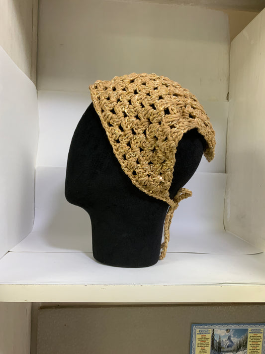 Joy Crochet Headscarf - Yellow